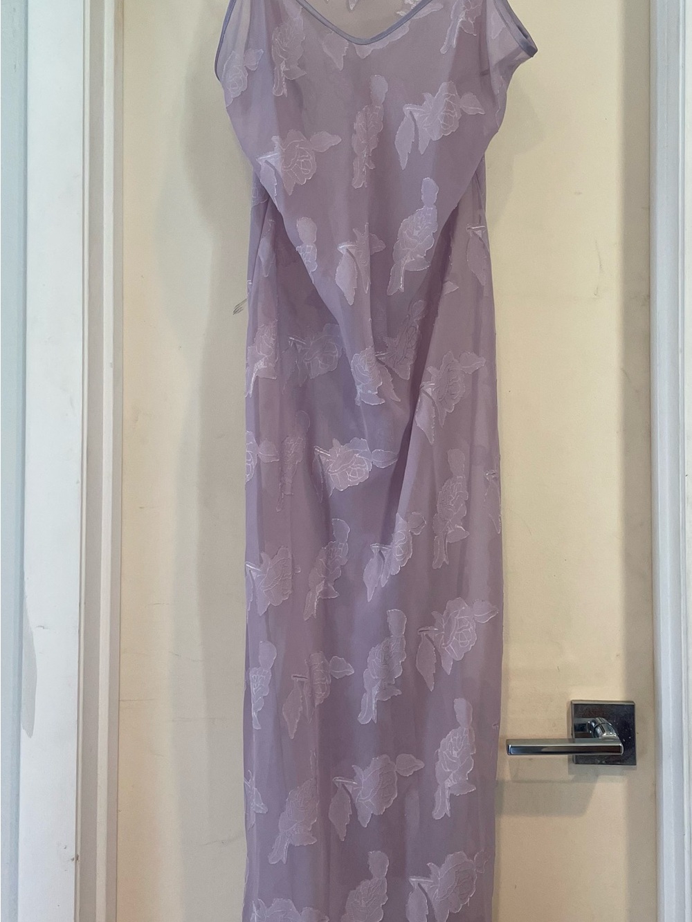 Lilac Sheer Floral Lace Slip Nightgown - Women's Elegant Sleepwear KayAnna